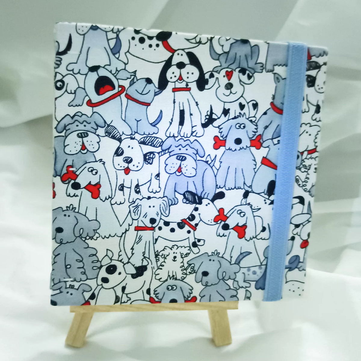 Cuaderno de acuarela hecho a mano con estampado de perros, papel 300gsm