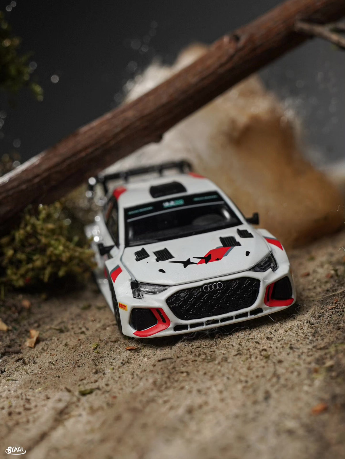 1:64 Scale Rally Car Diorama Scene