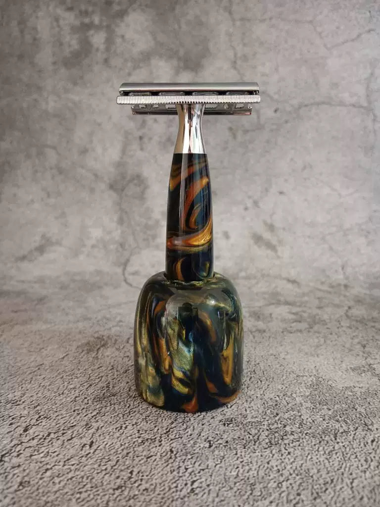 Vintage Double Edge Safety Razor with Resin Handle