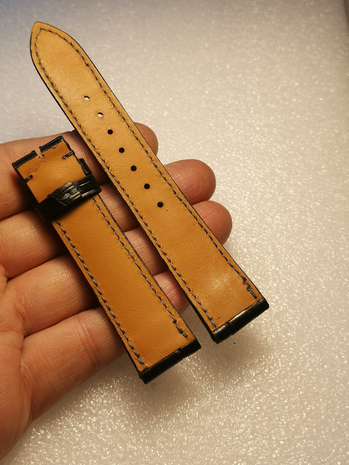 Handmade Crocodile Leather Watch Strap 20mm