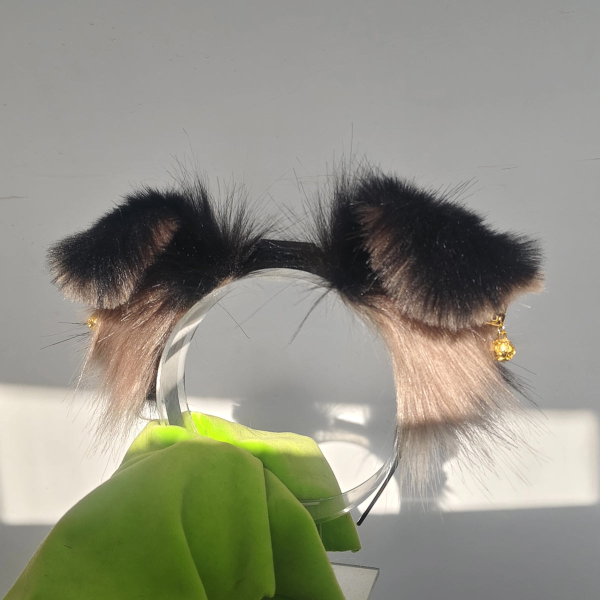 Moving Dog Ears Black Tan Cosplay Headband