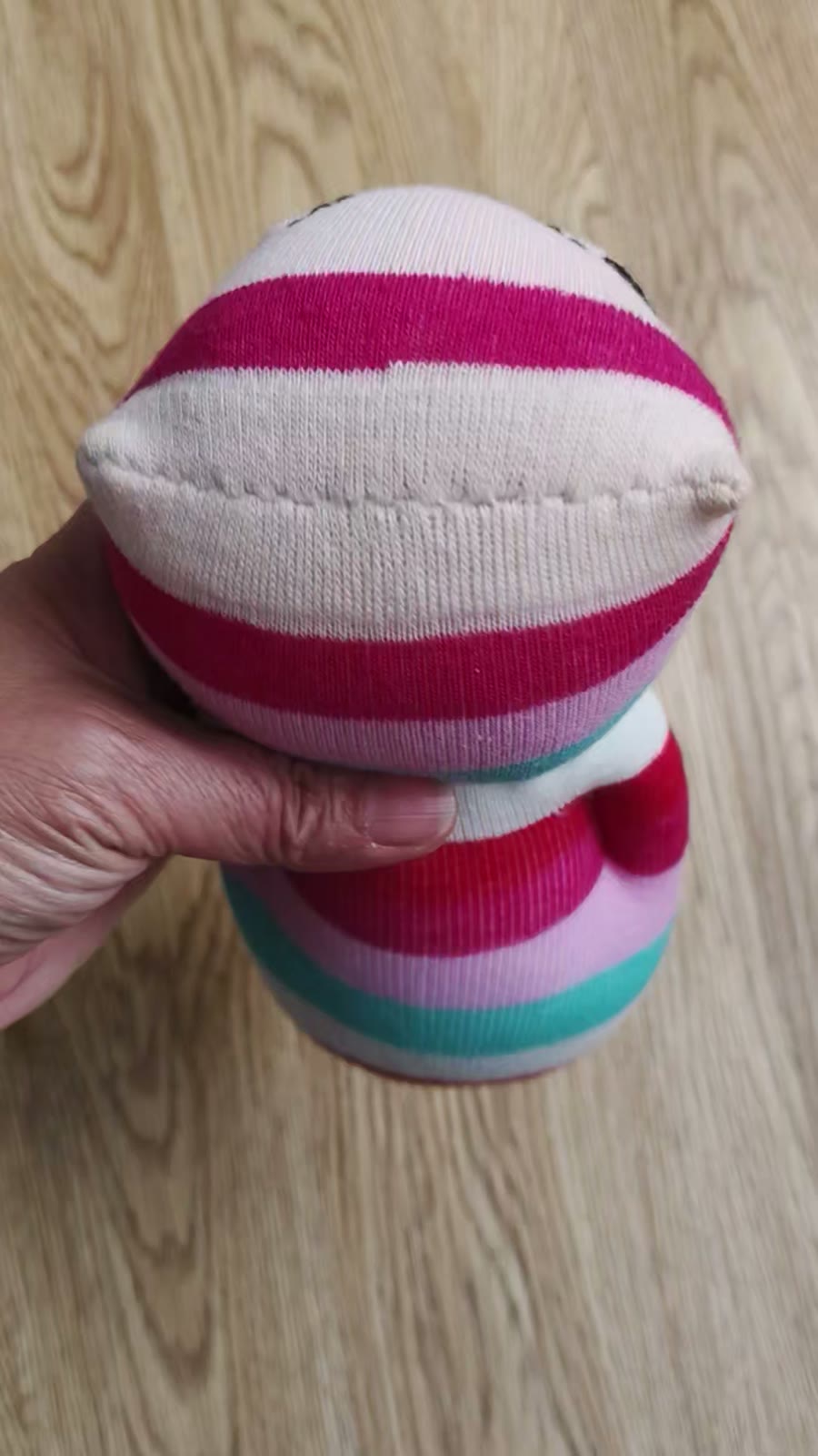 ハンドメイド 靴下人形 招き猫 18cm