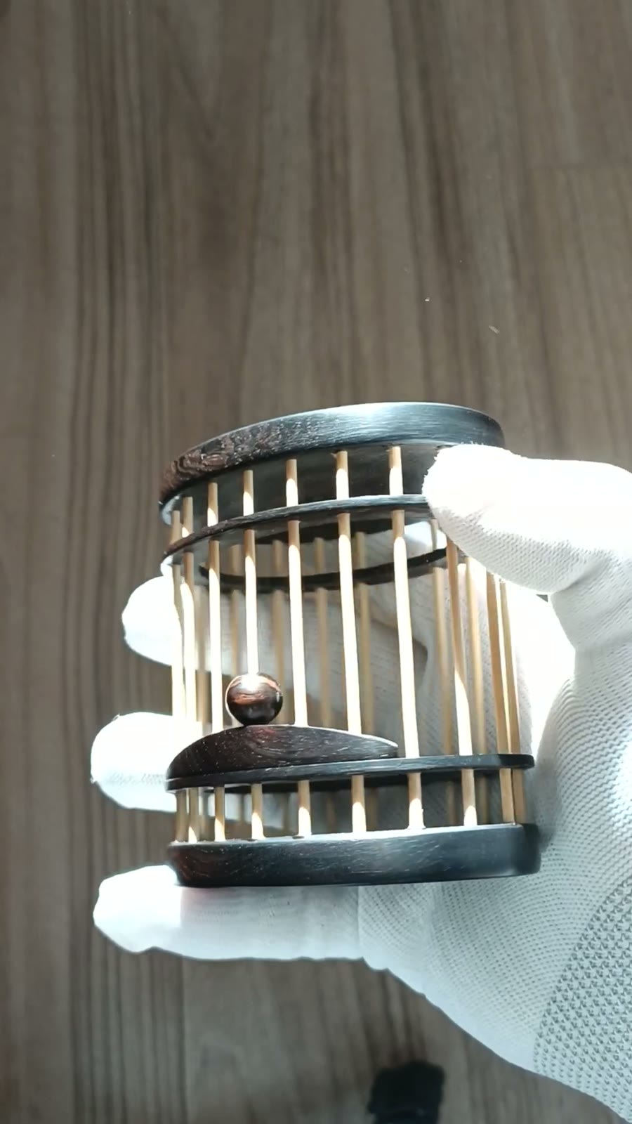 Ebony Bamboo Oval Insect Cage