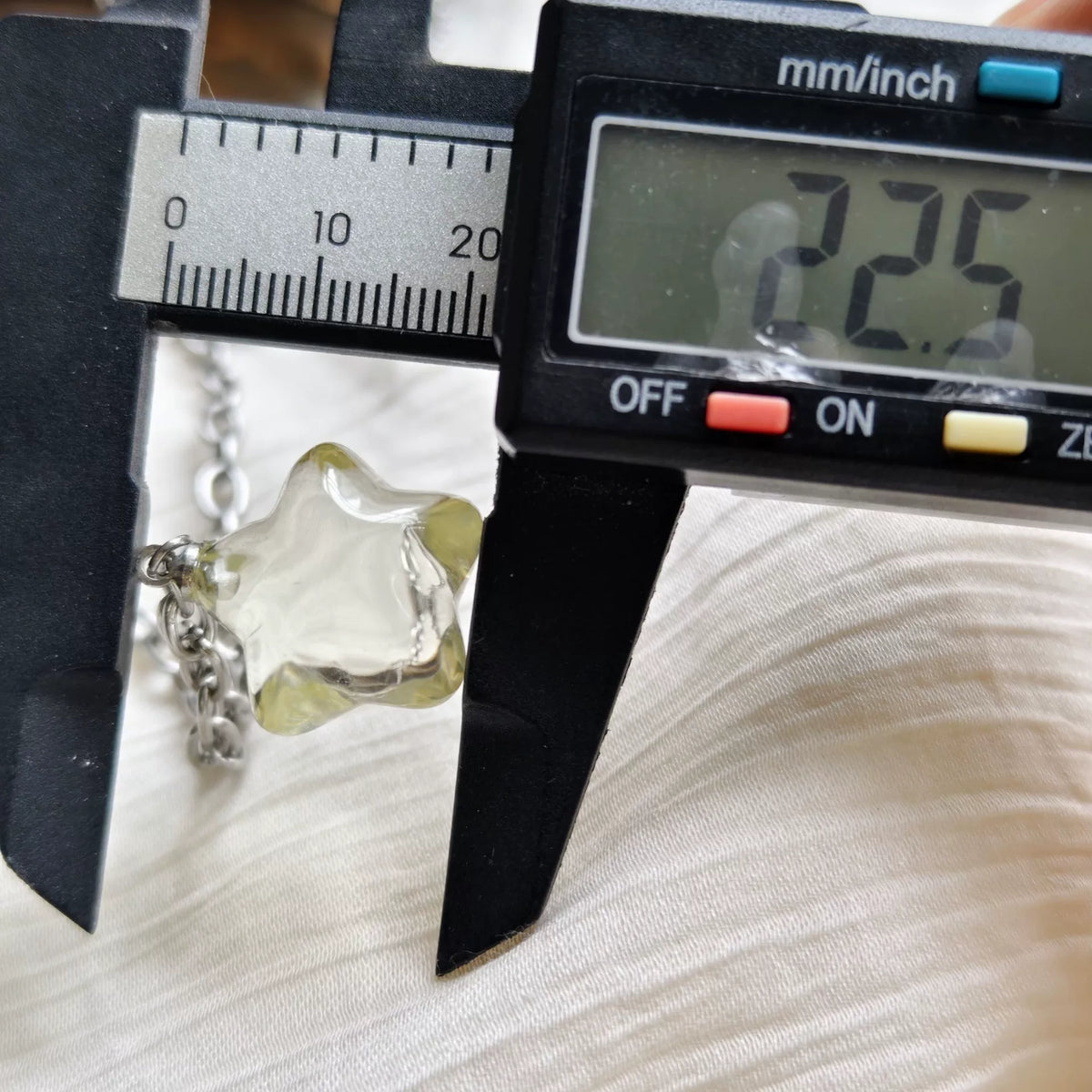 Lemon Quartz Star Layered Necklace Titanium Steel