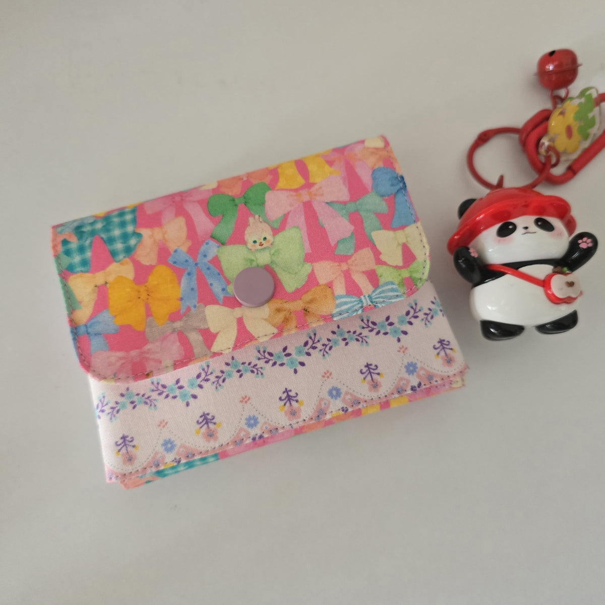 Bow Print Cotton Pouch