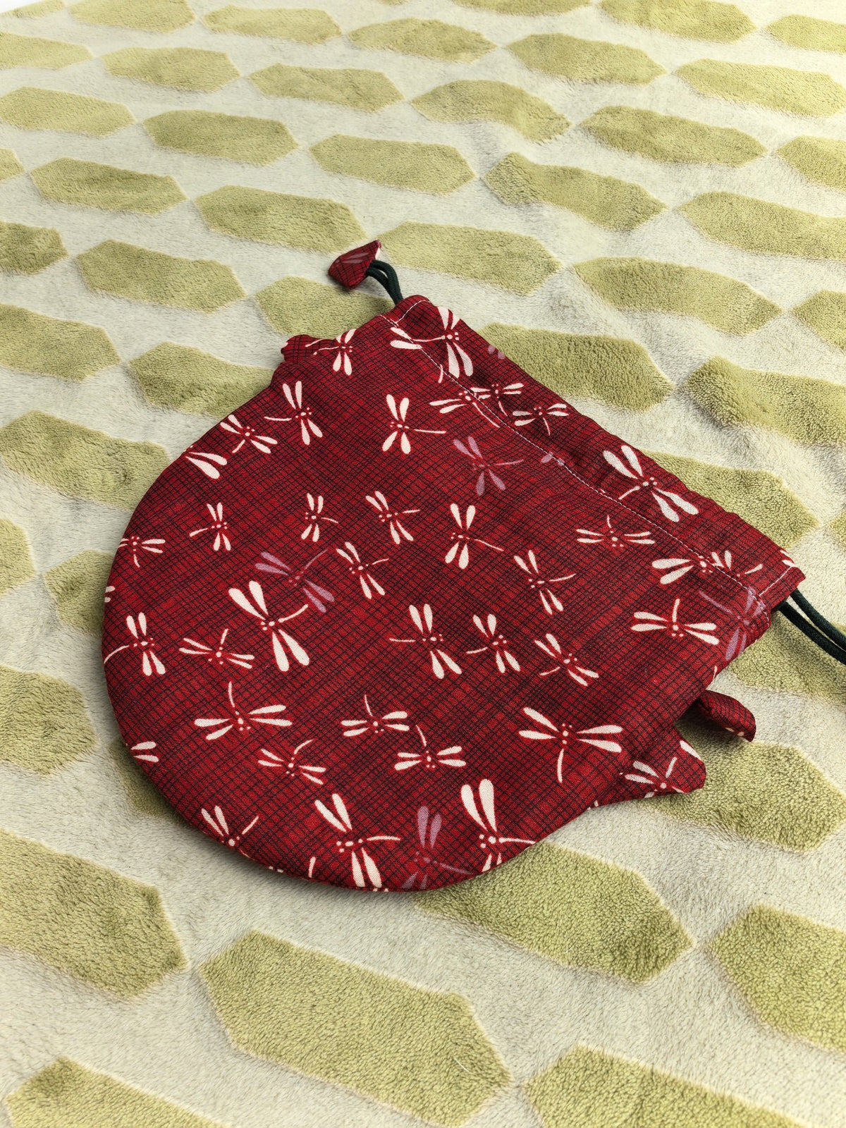 Dragonfly Print Drawstring Pouch Set