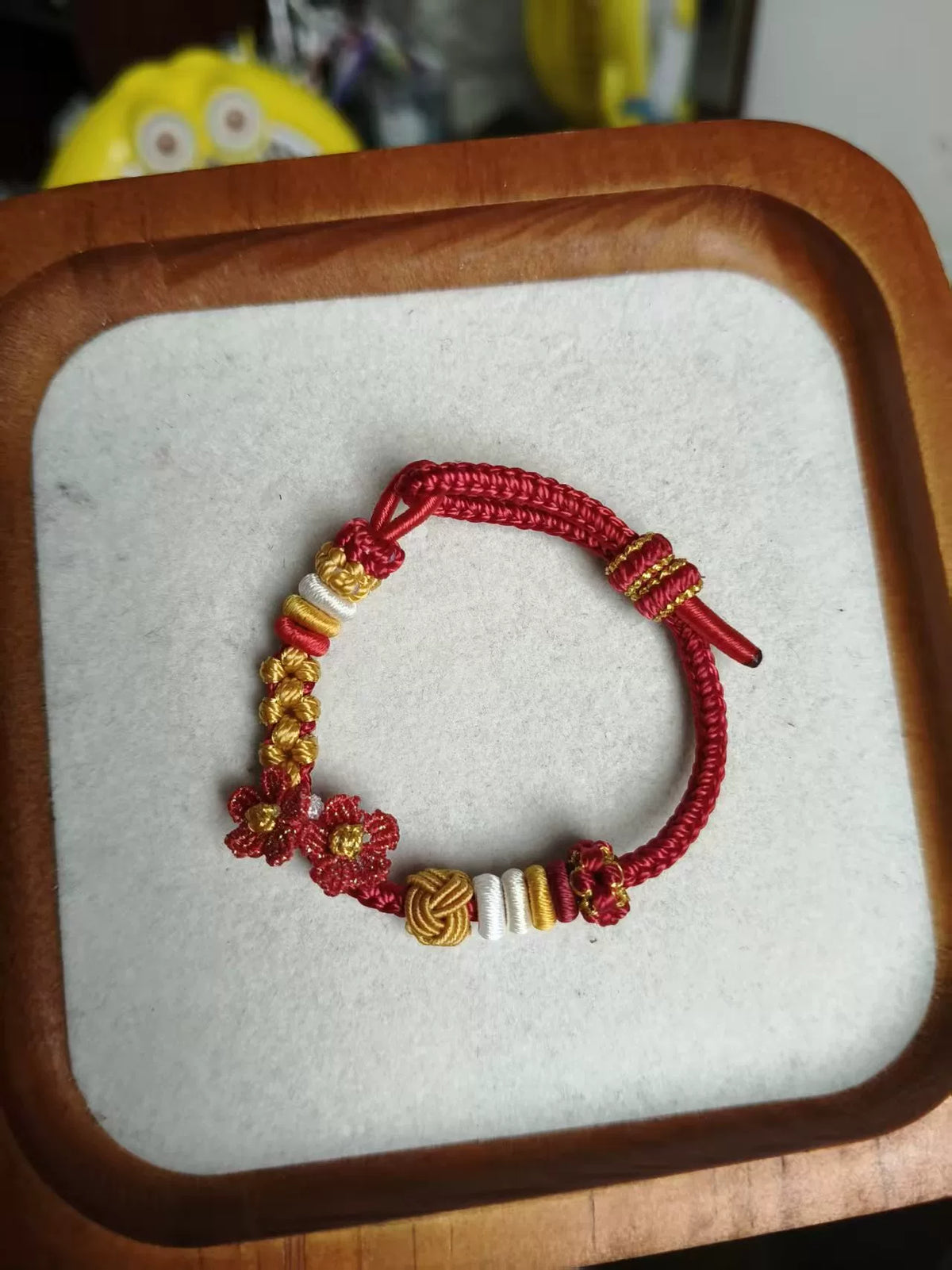 Handwoven Satin Cord Bracelet Adjustable