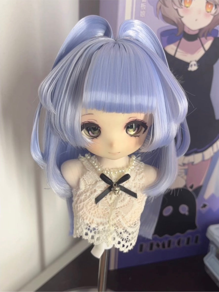 Synthetic Doll Wig Periwinkle Twin Tail Style