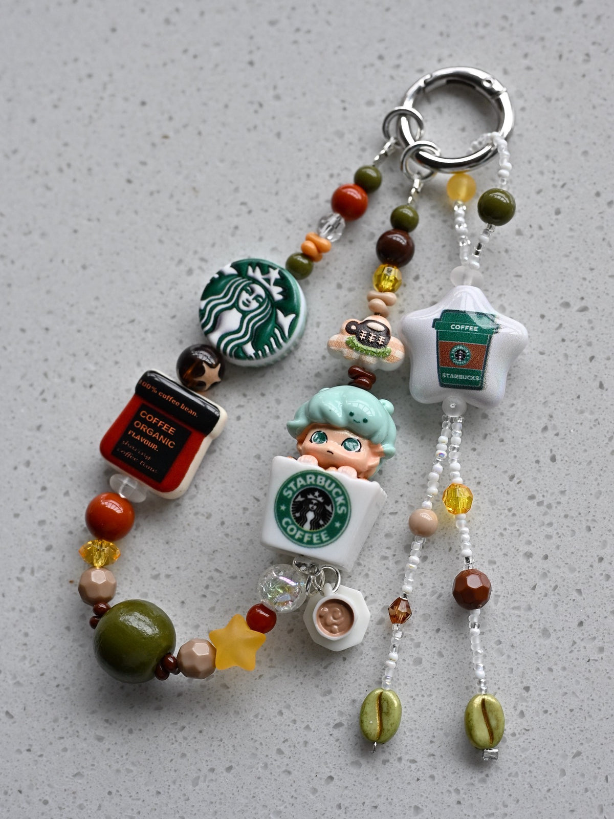 Resin Dimoo Phone Charm Starbucks Theme