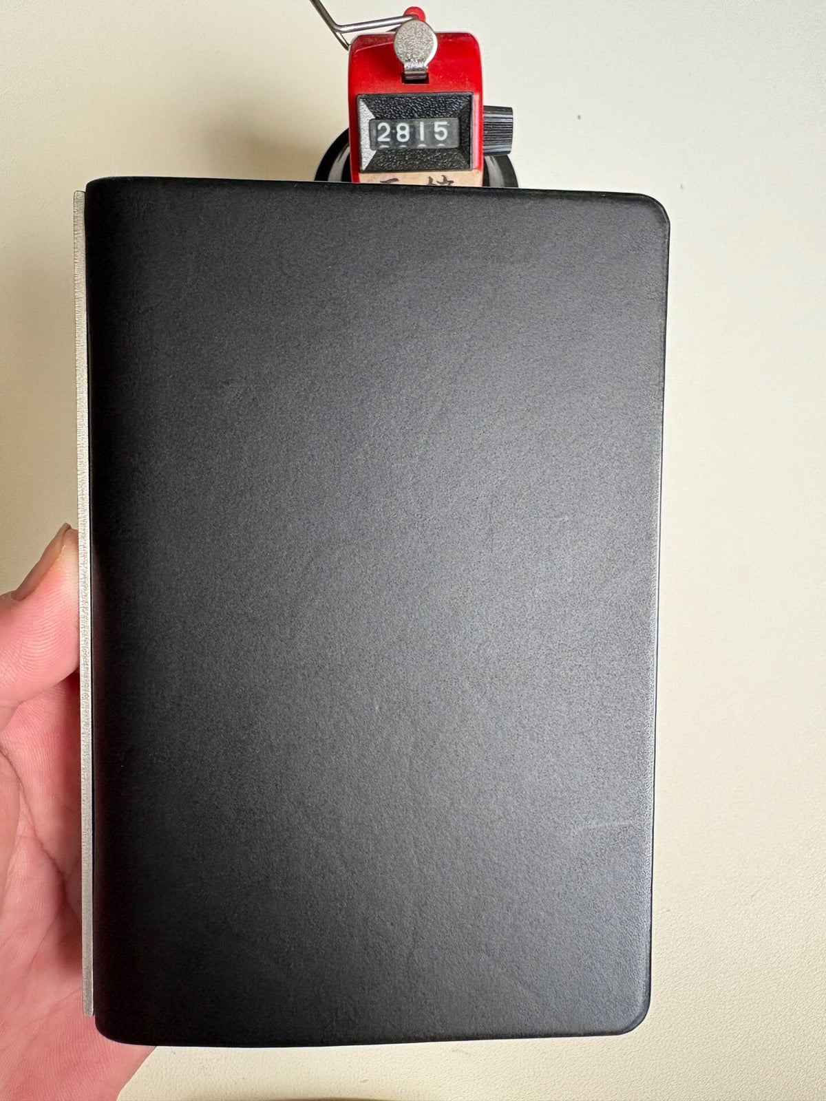 Black A7 Leather Ring Binder Cover