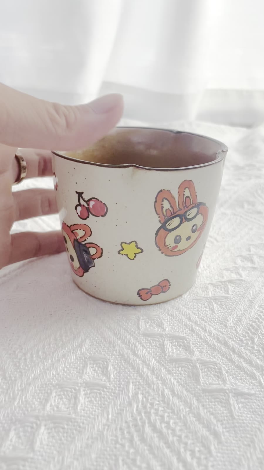 Hand Painted Rabbit Ceramic Cup 230ml