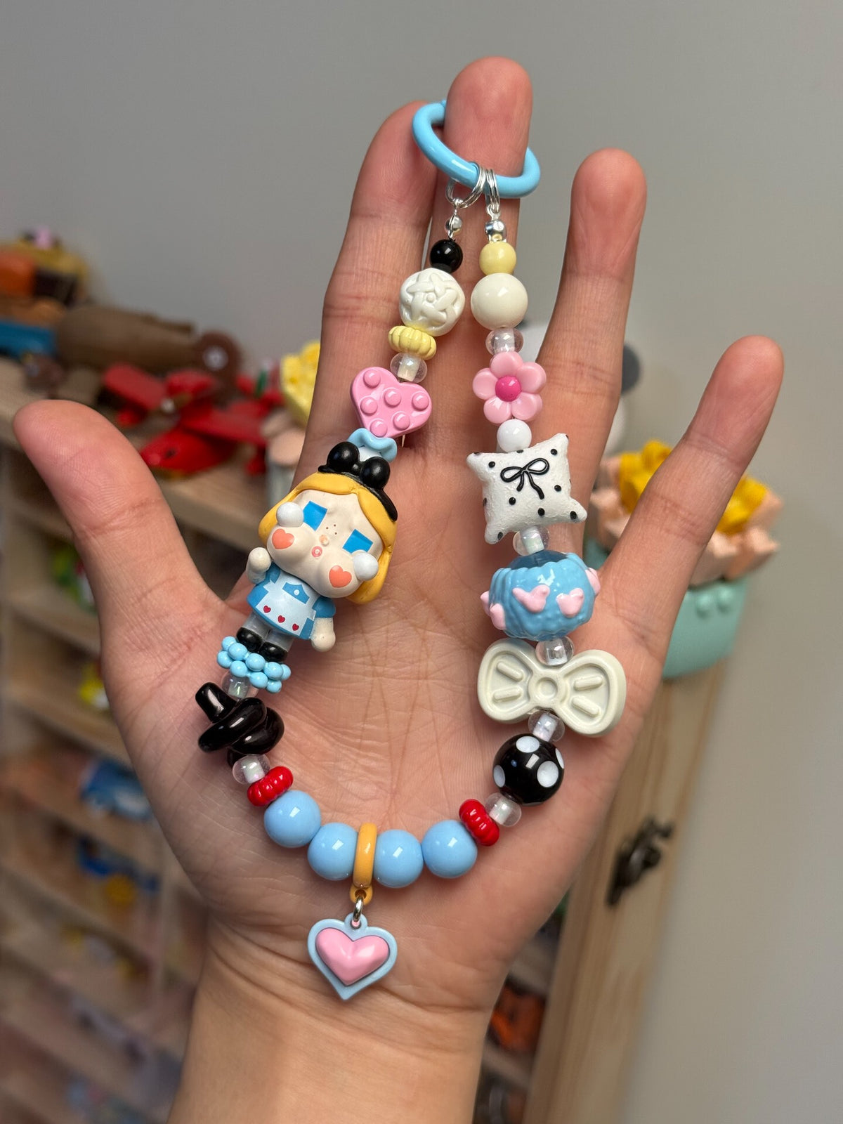 Crying Alice Beaded Phone Strap Charm
