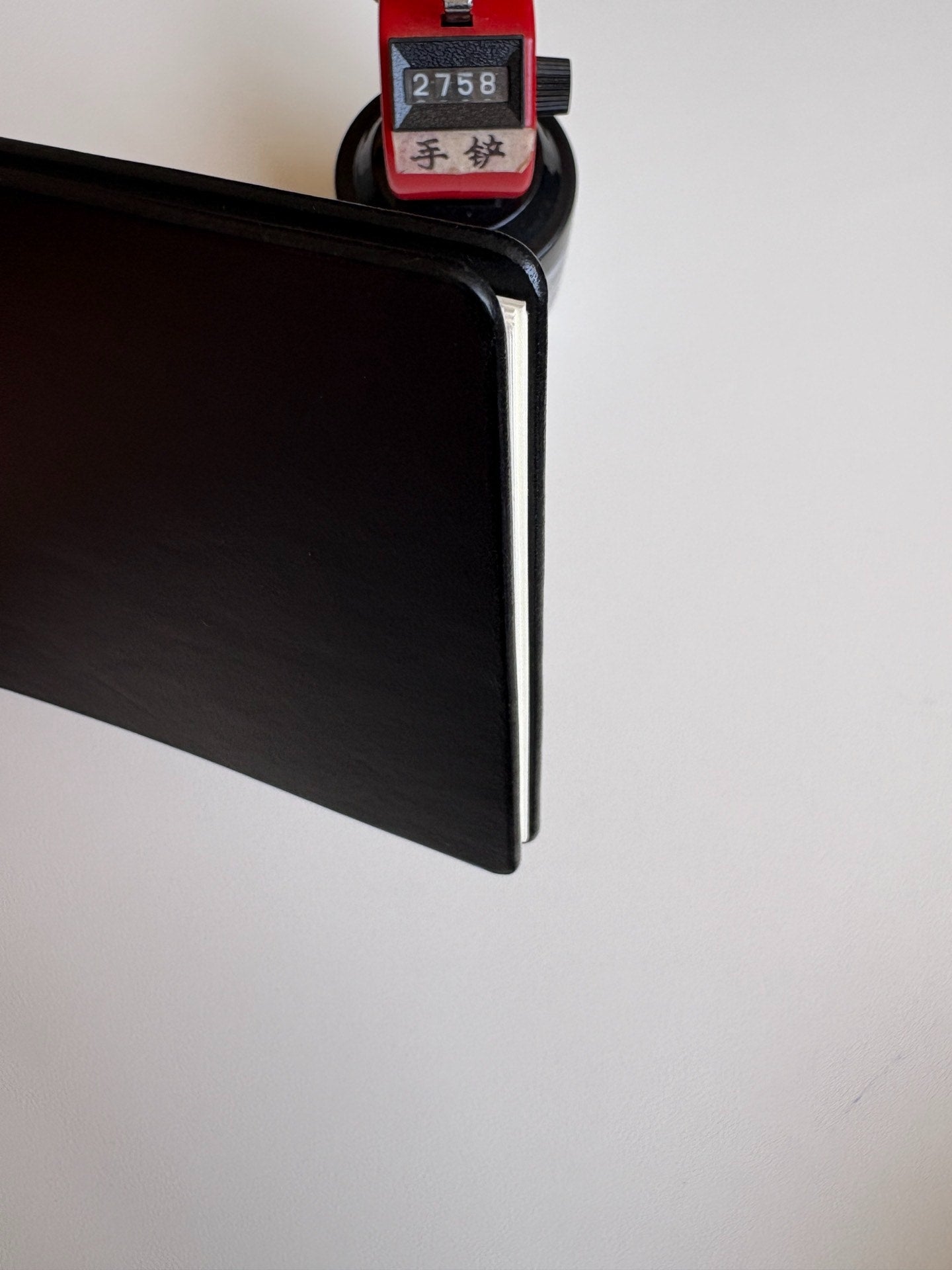 Black Leather Binder with Silver Ring Mechanism