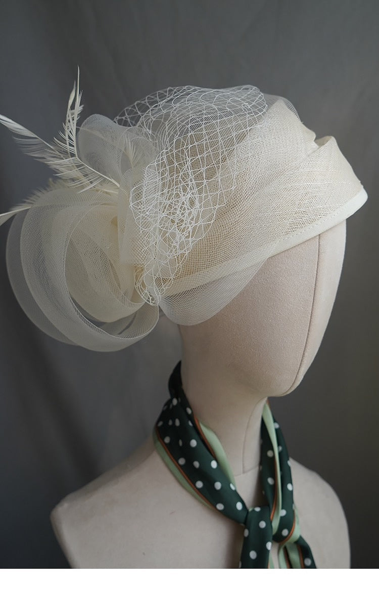 Ivory Gatsby Banquet Fascinator Hat