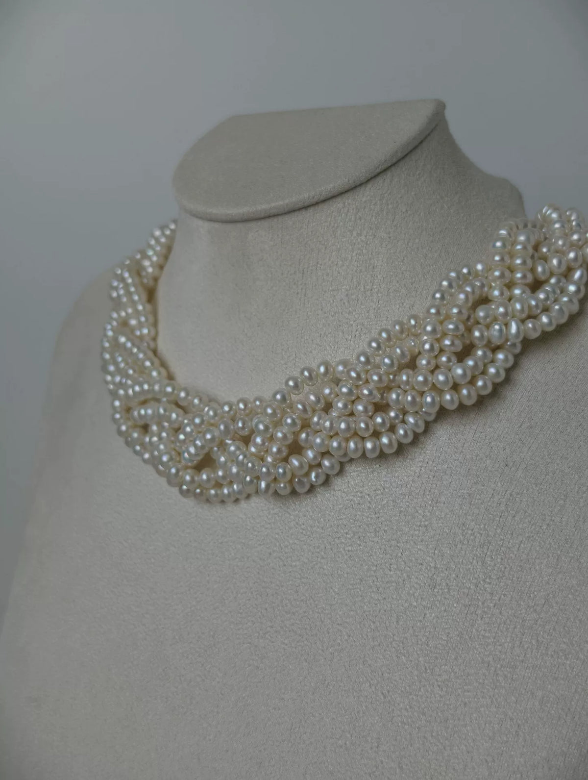 Multi Strand Natural Freshwater Pearl Necklace