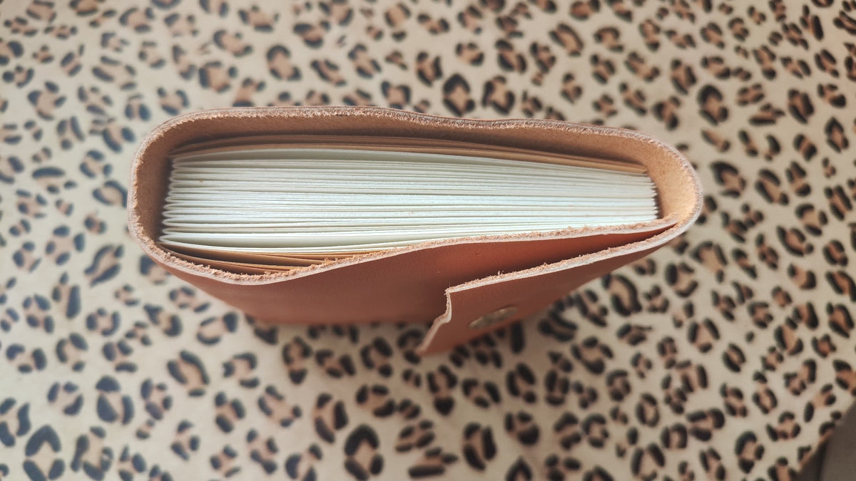 Carnet en cuir véritable avec pages kraft et Dowling