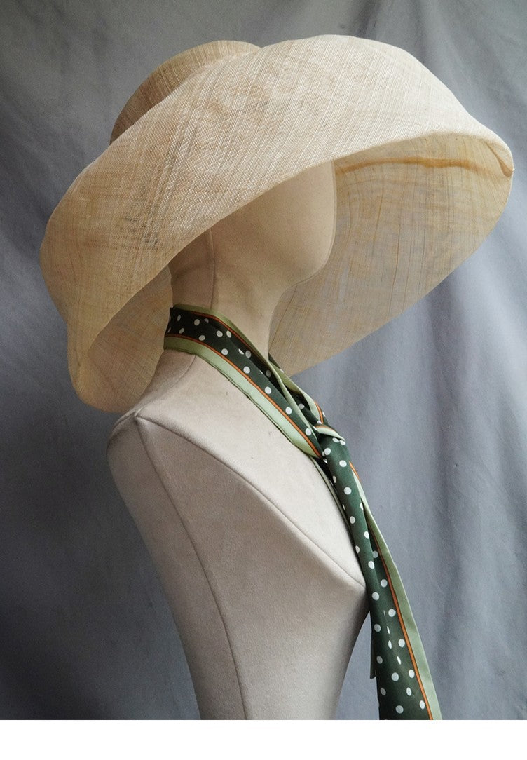 Wide Brim Philippine Linen Gauze Sun Hat