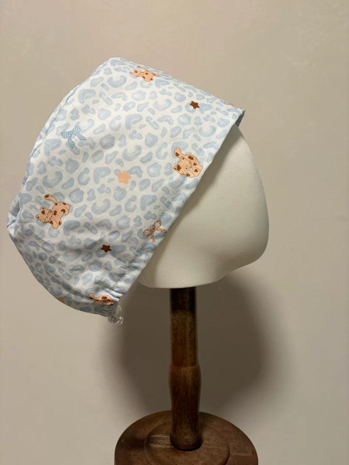 Gorro sanitario de algodón estampado de gatos