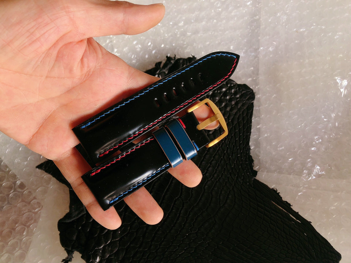 Panerai Shell Cordovan Strap Two-Tone Stitching