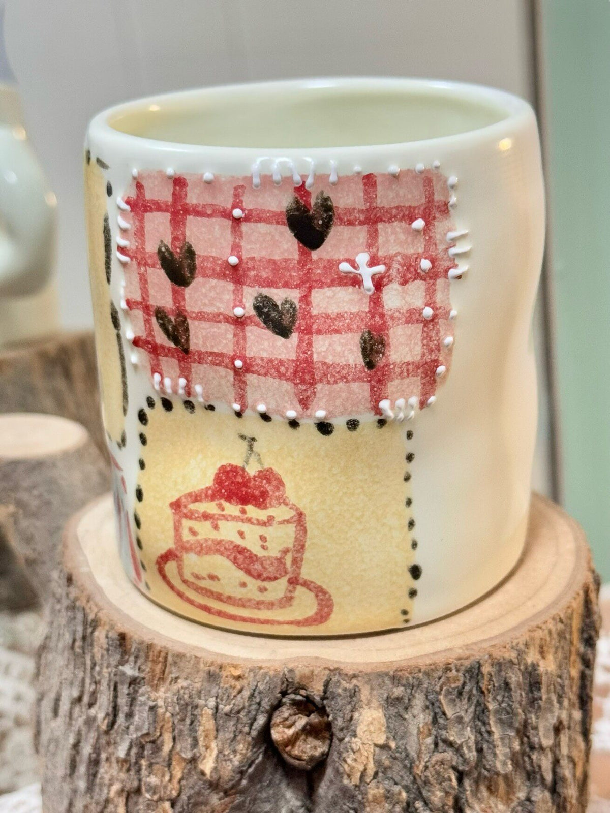 Hand-Painted Underglaze Ceramic Coffee Mug