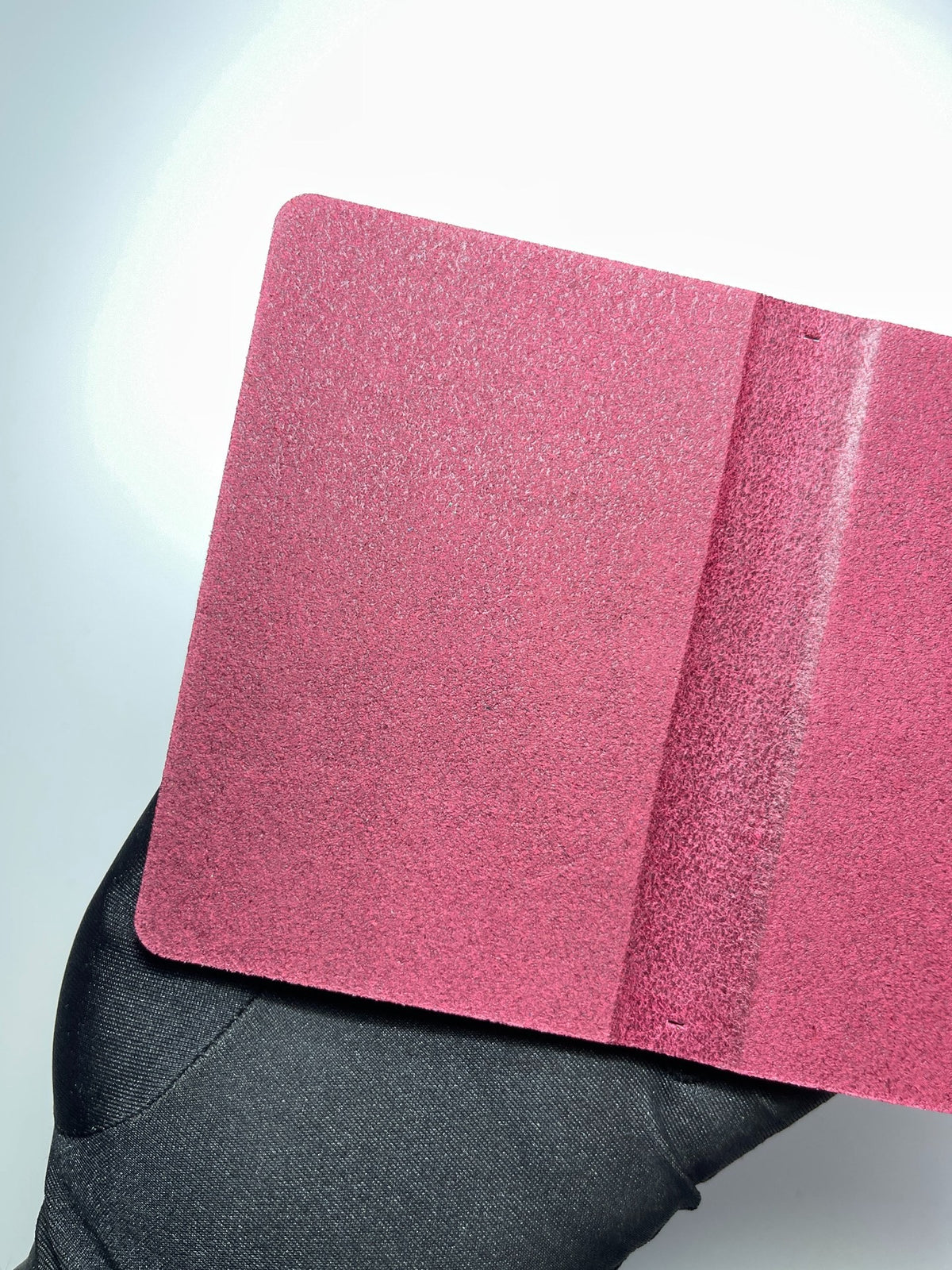 Handmade Leather Plotter Notebook Cover Rose Red