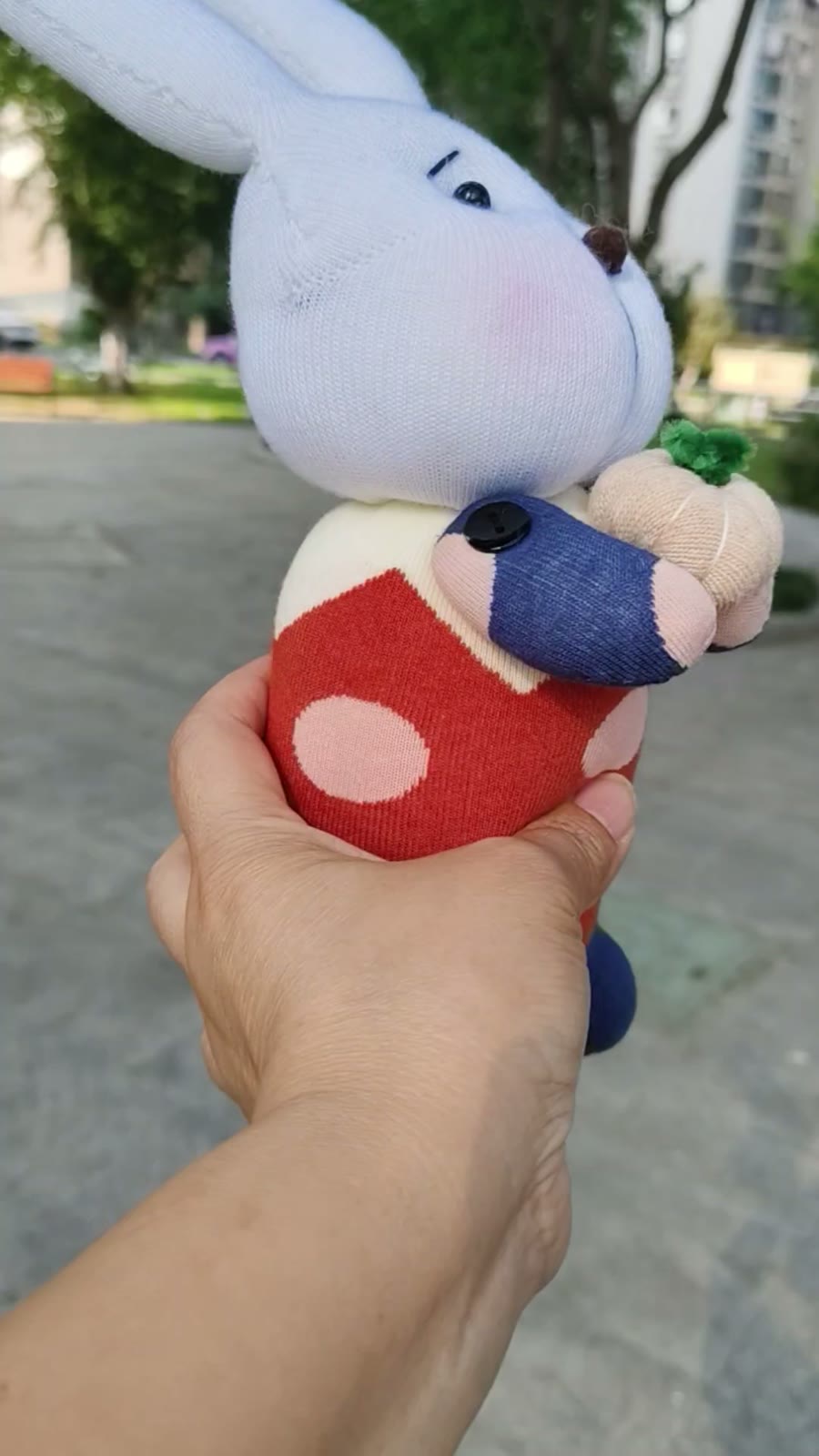 Handmade Sock Doll Rabbit 30 cm