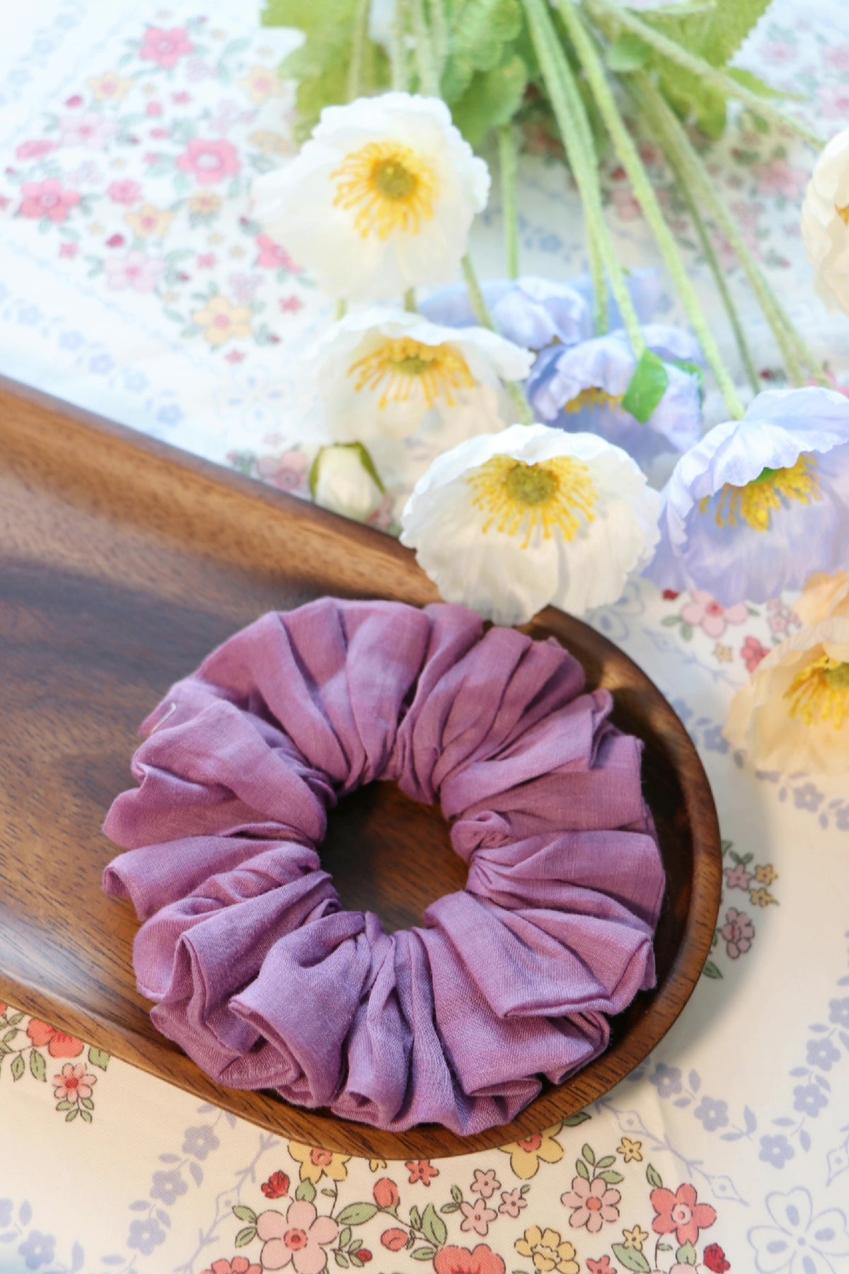 Staubviolettes Haargummi aus 100er-Count-Ramie