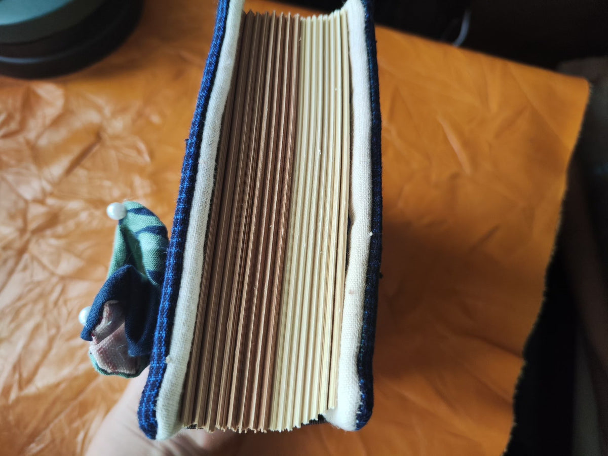 Sashiko Cloth Covered Handmade Notebook