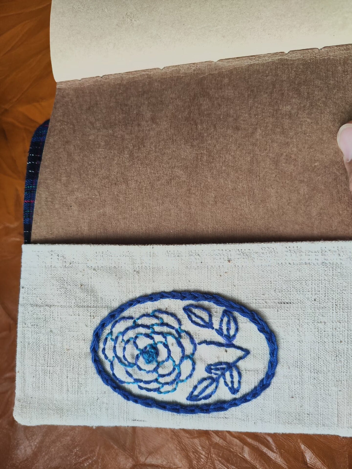 Sashiko Cloth Covered Handmade Notebook