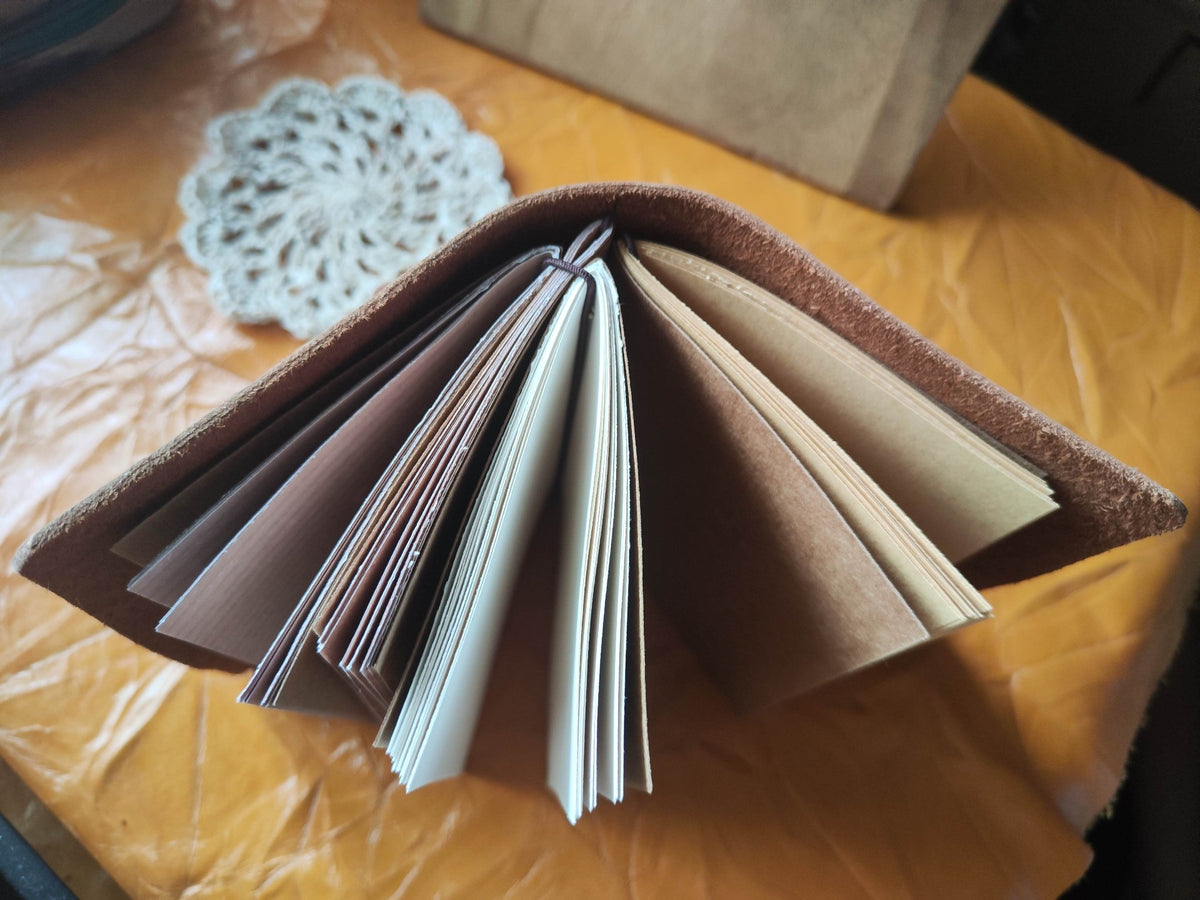 Leather TN Notebook with Cat Beads
