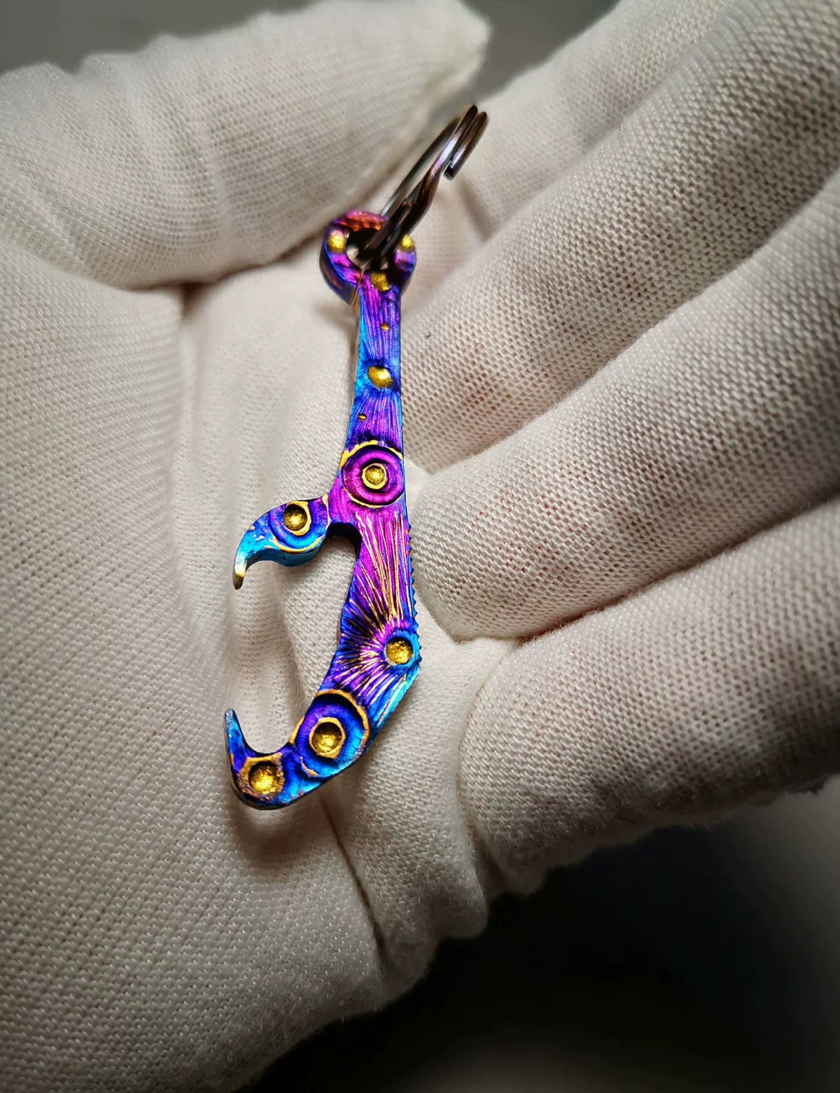 チタン合金ボトルオープナー キーホルダー ペンダント