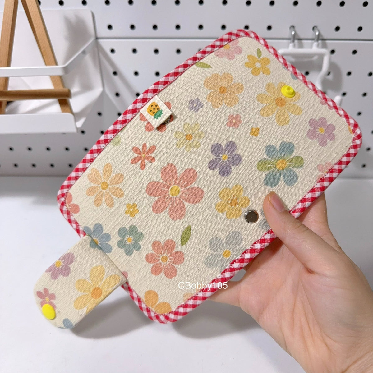 Handmade Floral Fabric Binder Cover