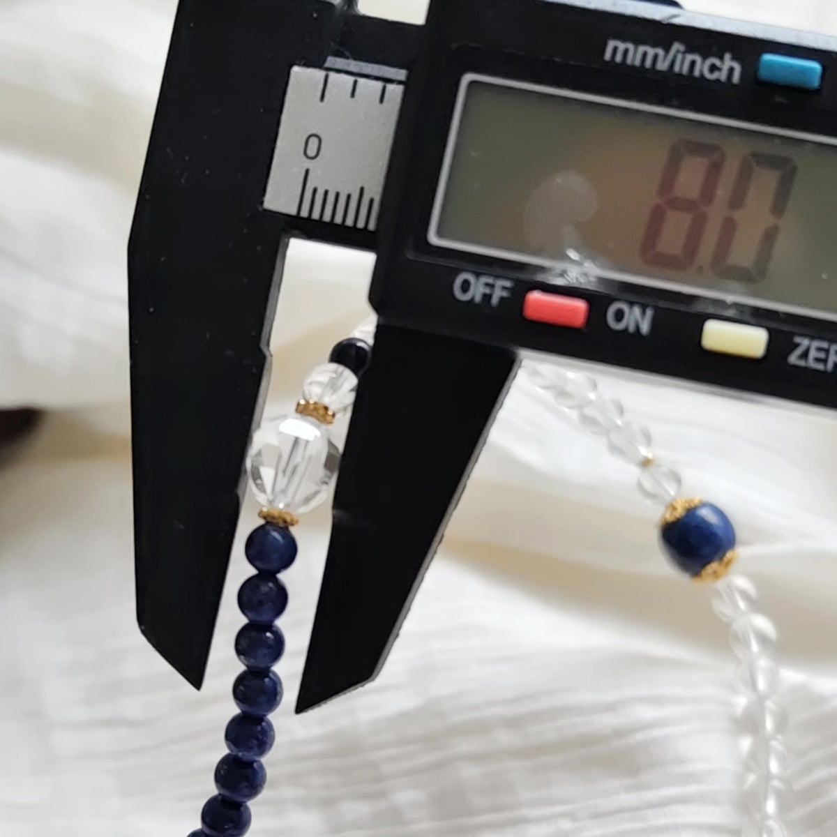 Wit Kristal Lapis Lazuli Dubbele Armband