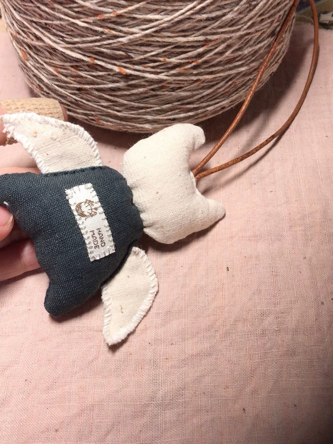 Handgjord vävd kattängel hängande ornament