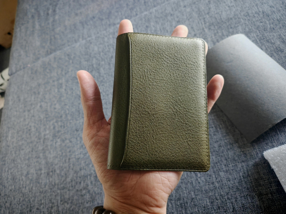 Olive Green Mbox Leather M5 Loose Leaf Planner Cover