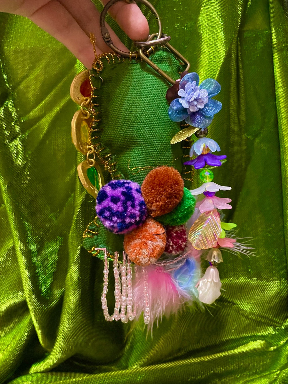 Y2K Beaded Keychain Bag Charm