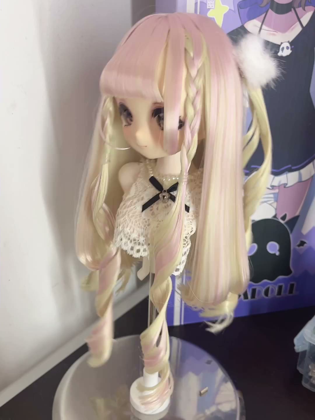 Pastel Gradient Doll Wig with Braids