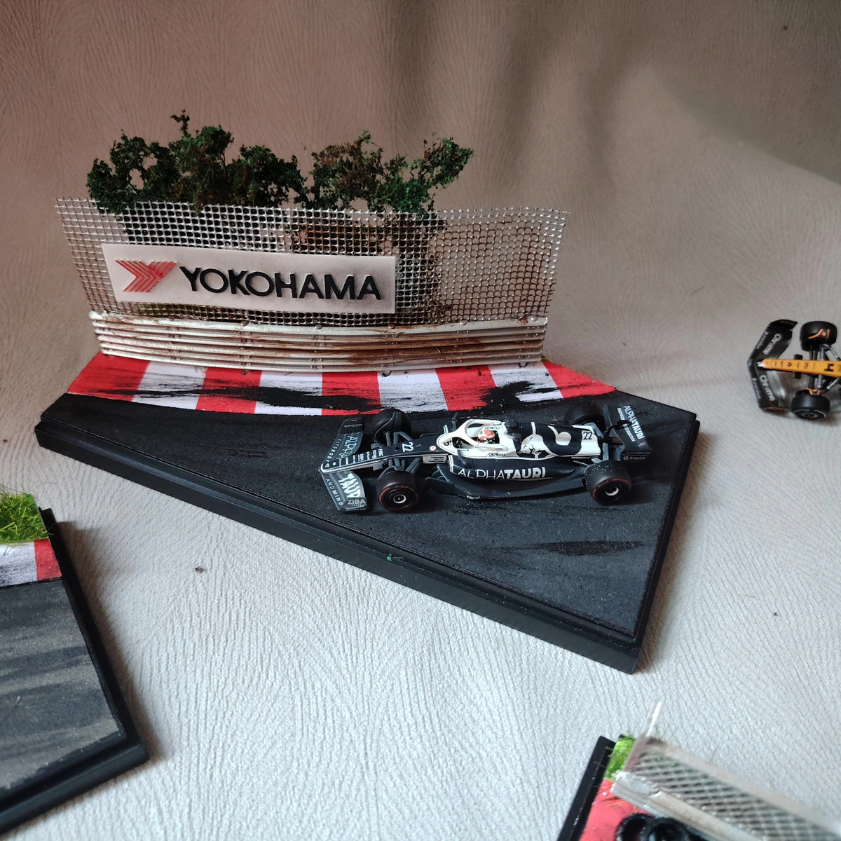 Diorama-Rennstrecke-Basis für Modellautos Maßstab 1:64