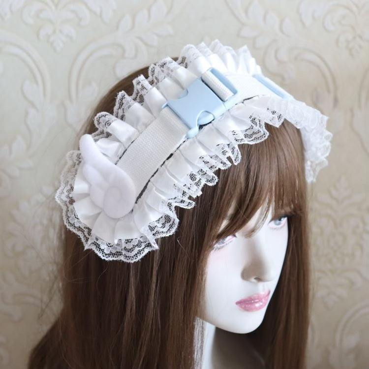 Handmade Lolita Headband with Satin Ruffles