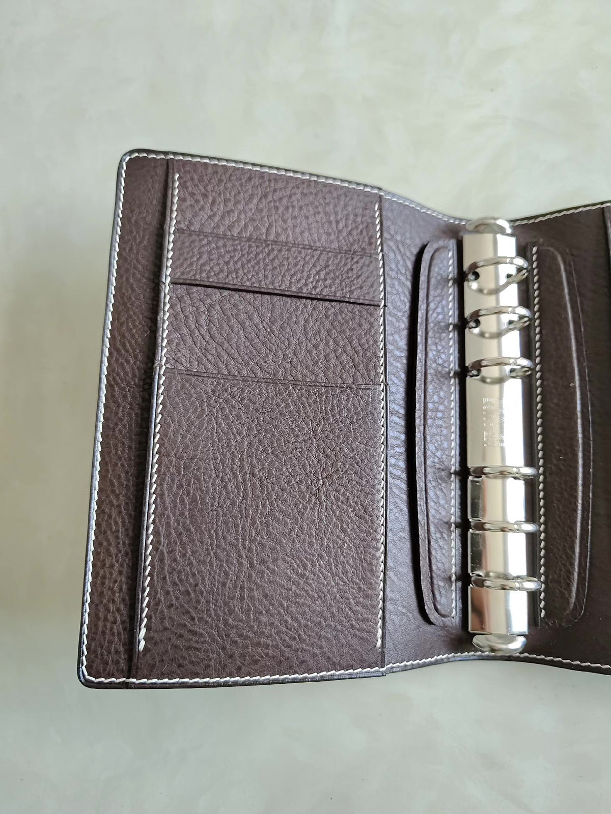 A6 Leather Binder with Six Ring Mechanism