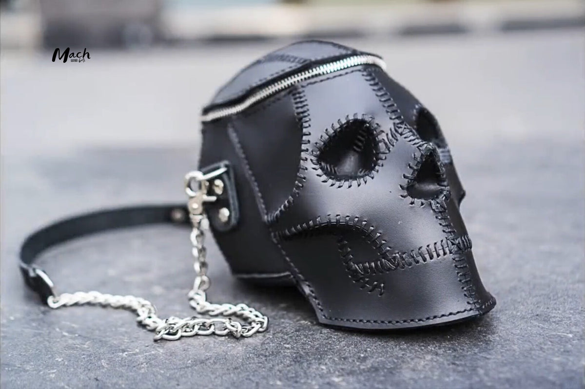 Skull Leather Shoulder Bag Crossbody