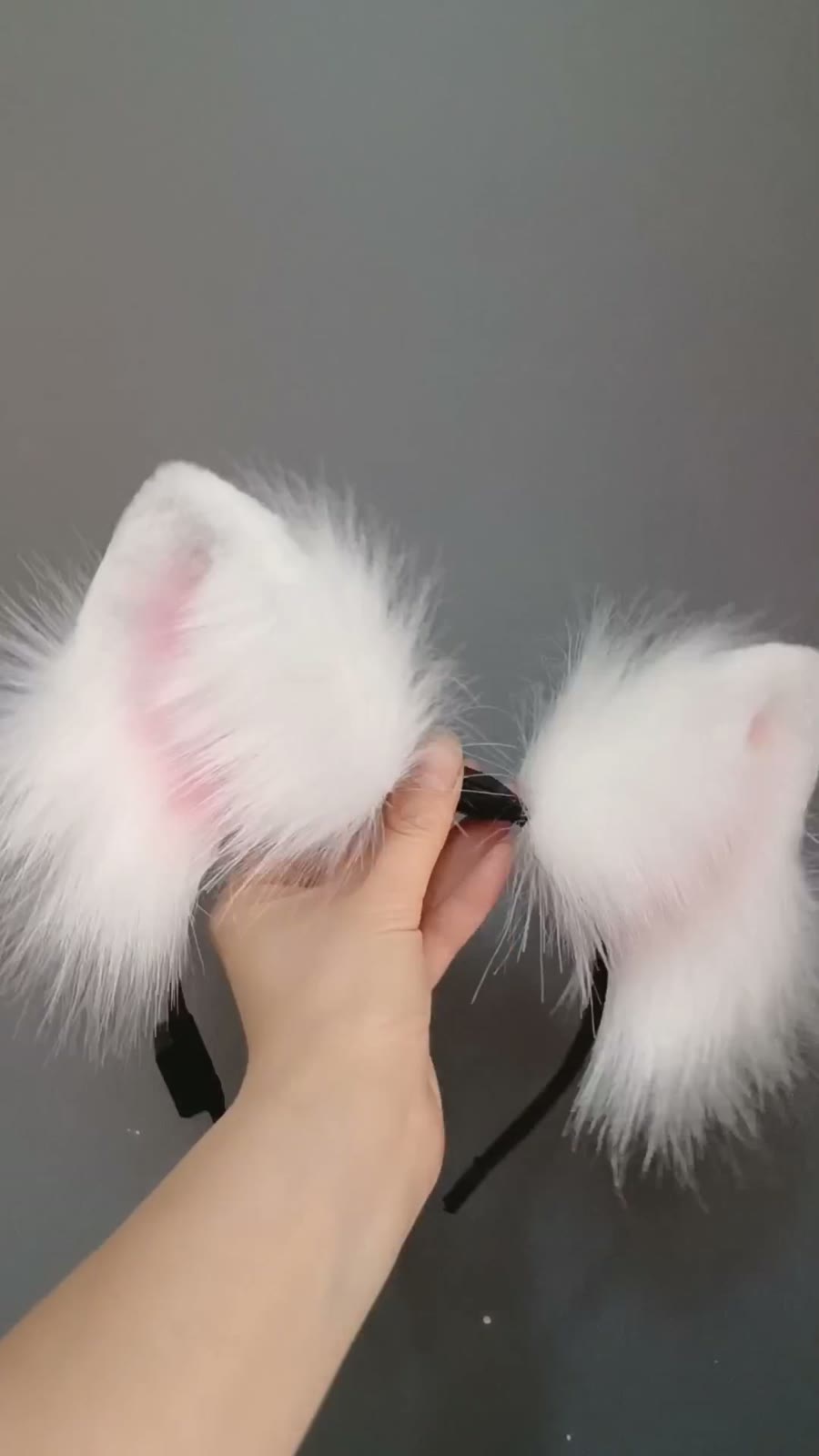 Oreilles d'animaux pour cosplay en fausse fourrure faites main