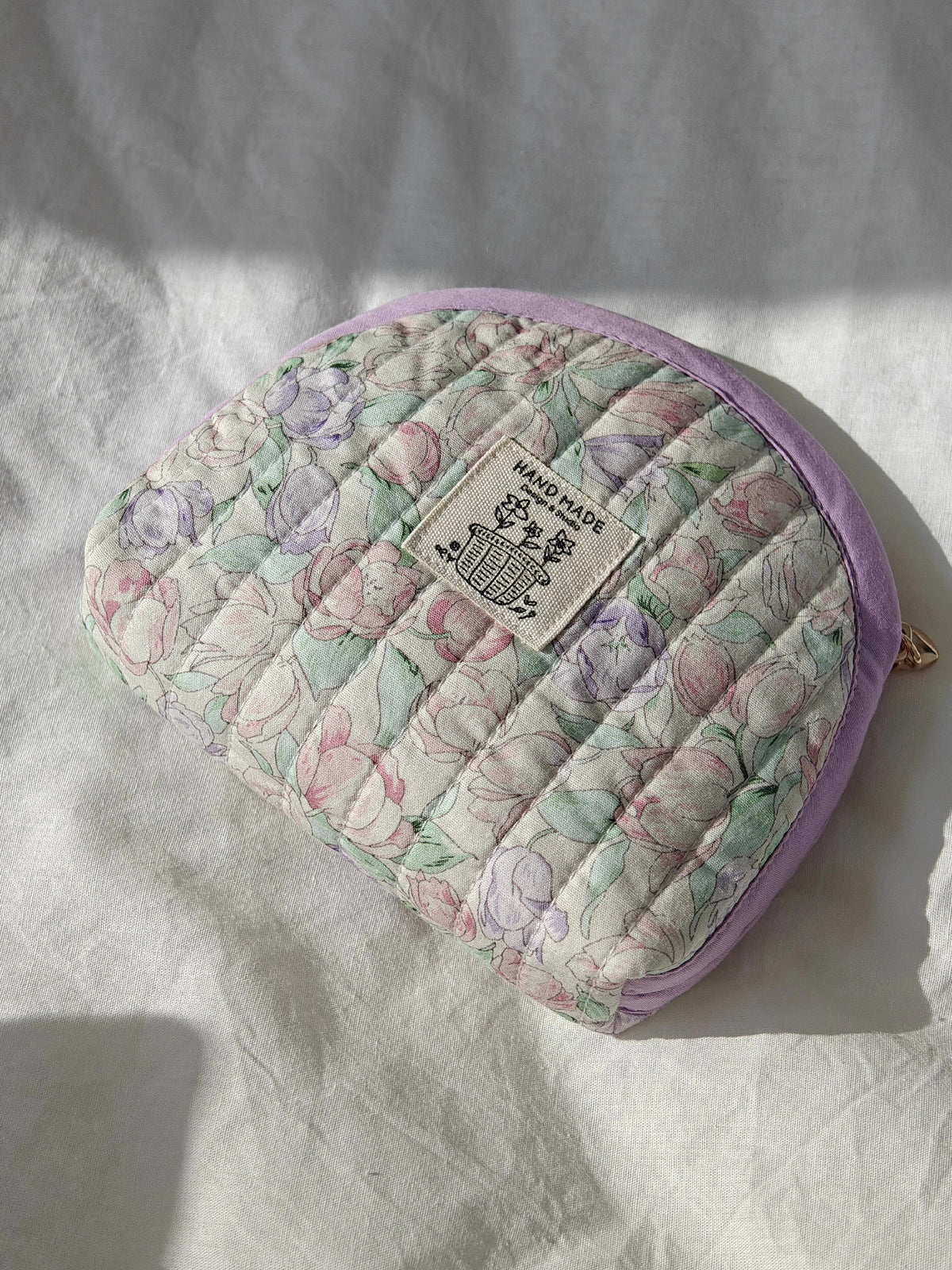 Handmade Shell Cosmetic Pouch Floral