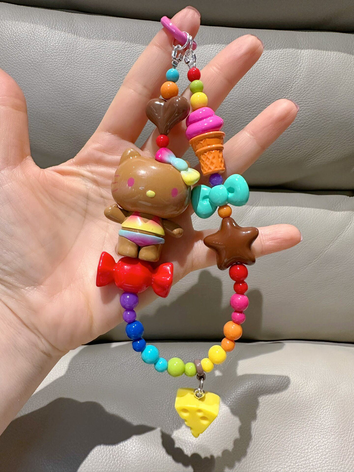 Rainbow Kitty Phone Chain Bag Charm