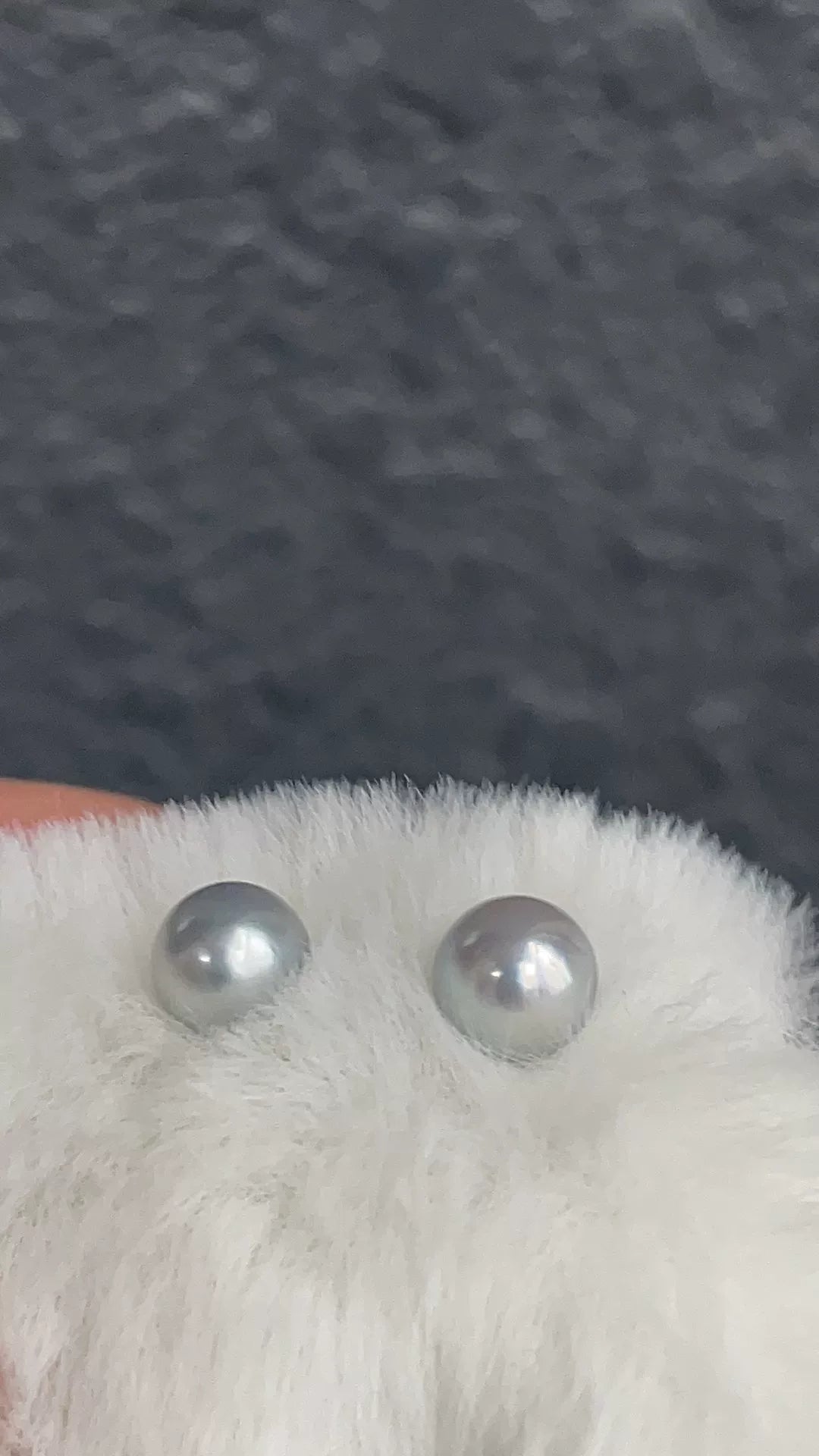 Silver Grey Saltwater Pearl Earring Pair