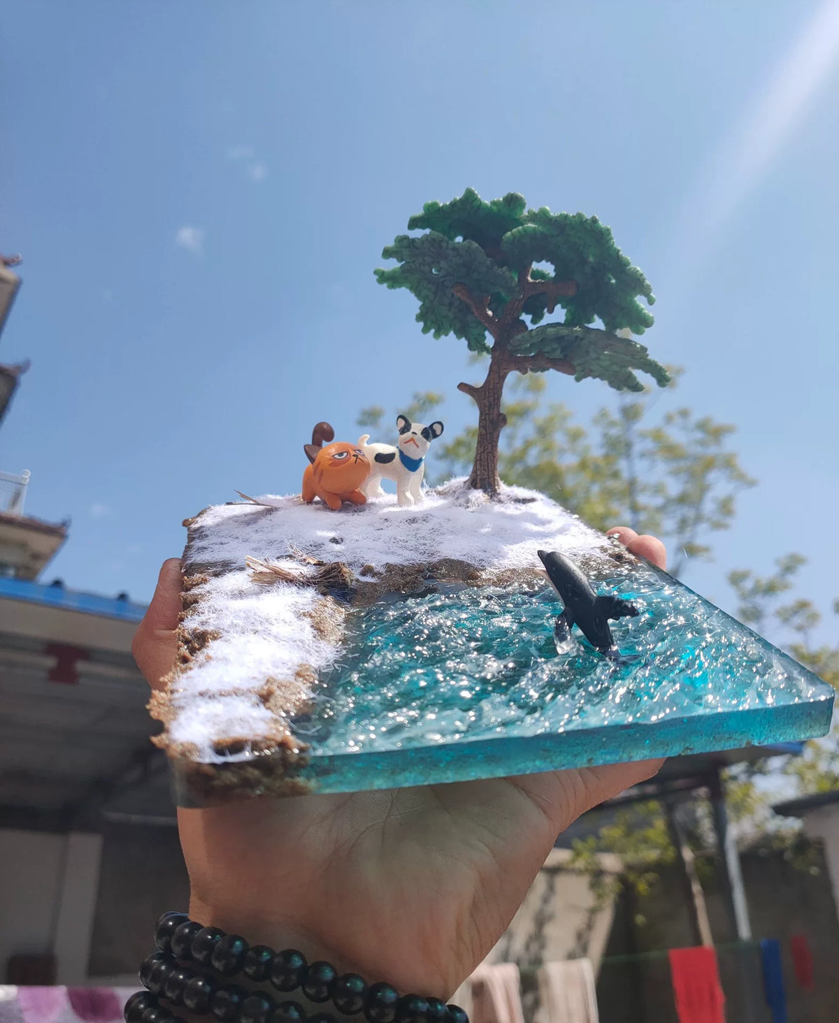 Miniature Winter Snow Scene Diorama