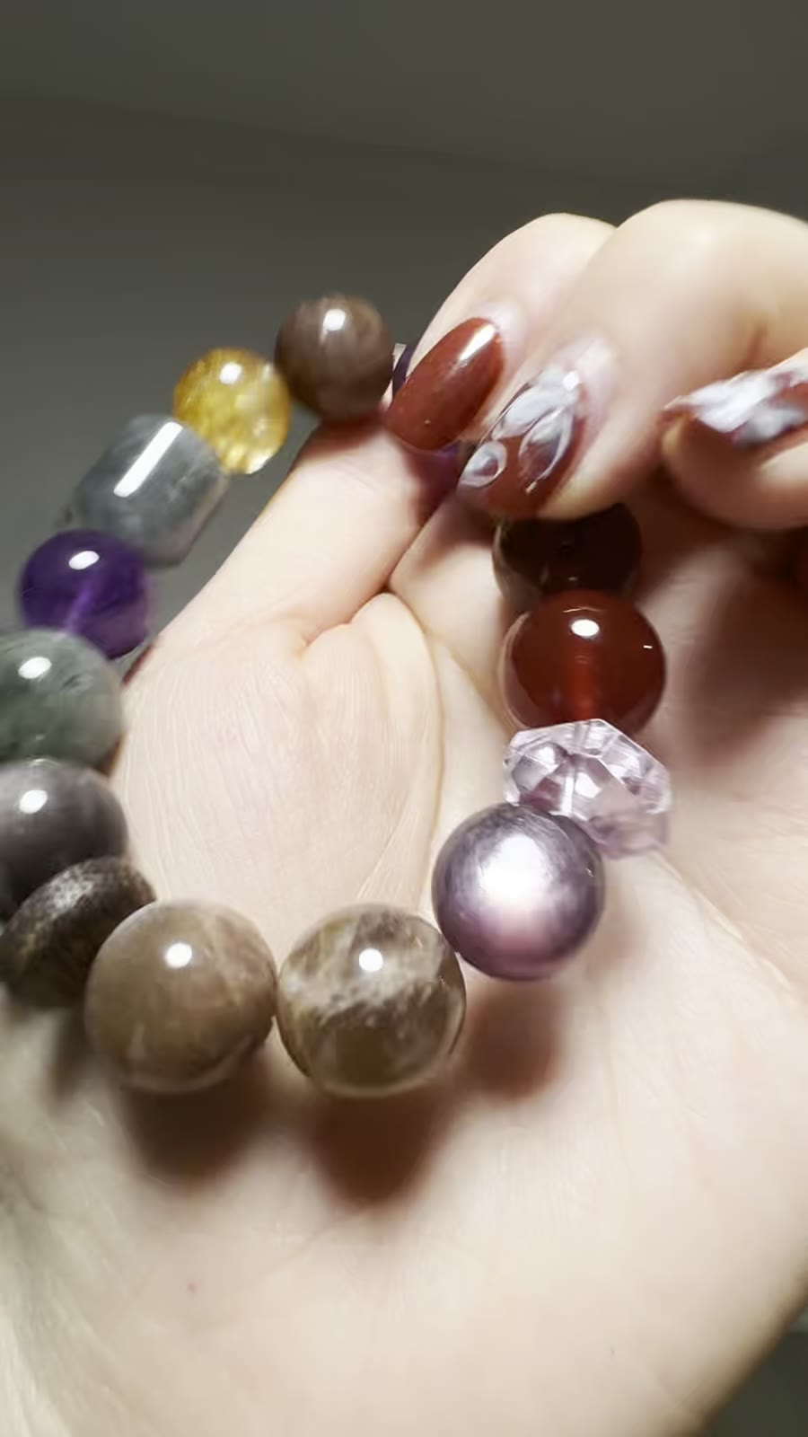 14mm Multi Gemstone Beaded Bracelet