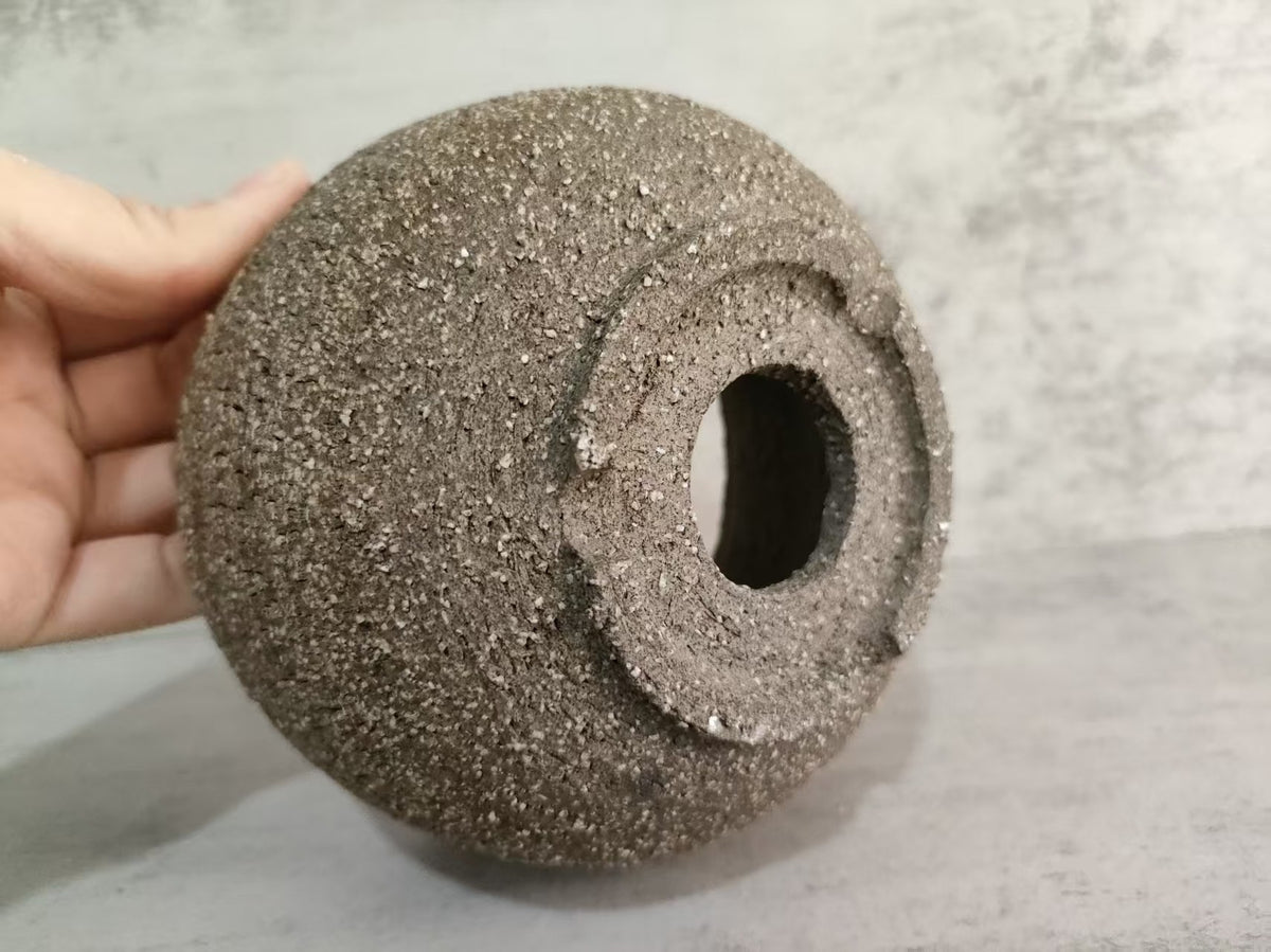 Ceramic Planter with Textured Earth Finish