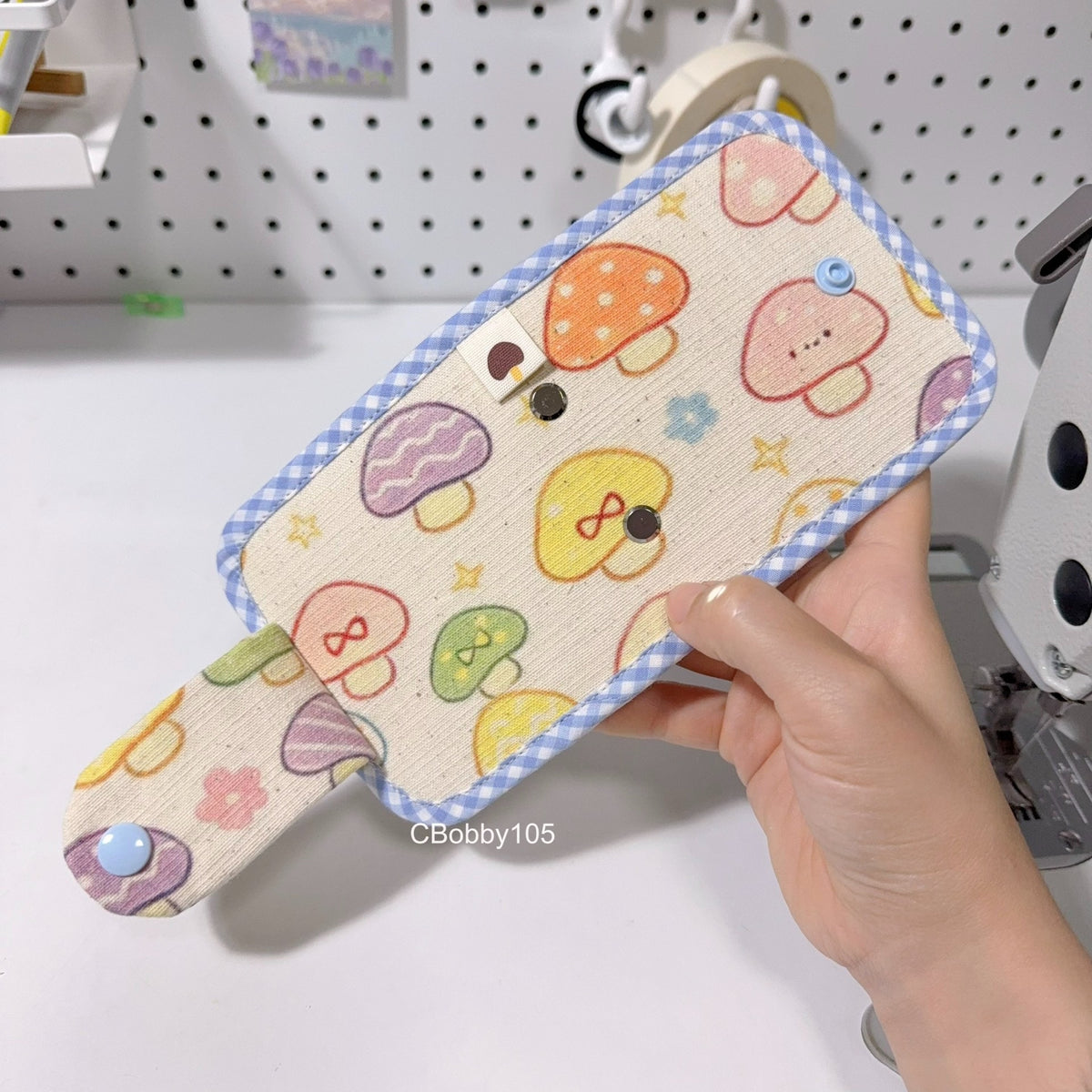 Handmade Mushroom Fabric Pouch Wallet