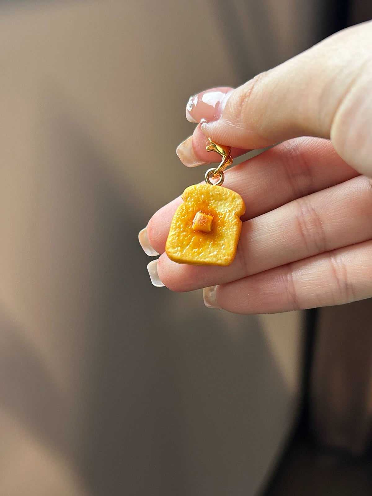 Clay Toast Charm Pendant